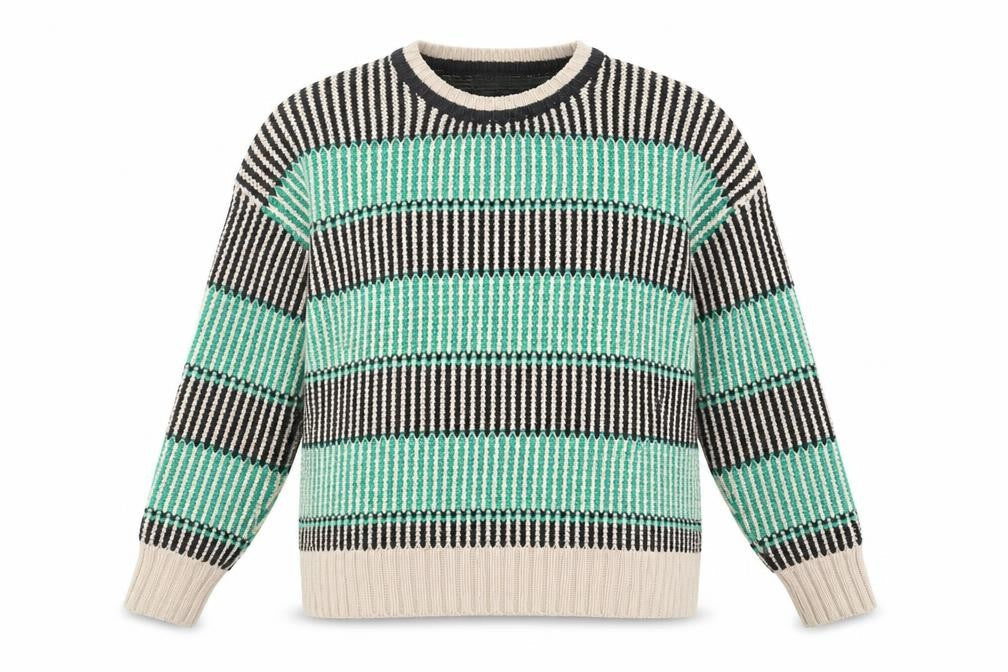 InWear Women's Multicoloured Cotton Striped Pullover L