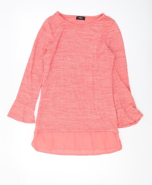 Klass Women's Pink Tunic Blouse, S, Spring-Summer