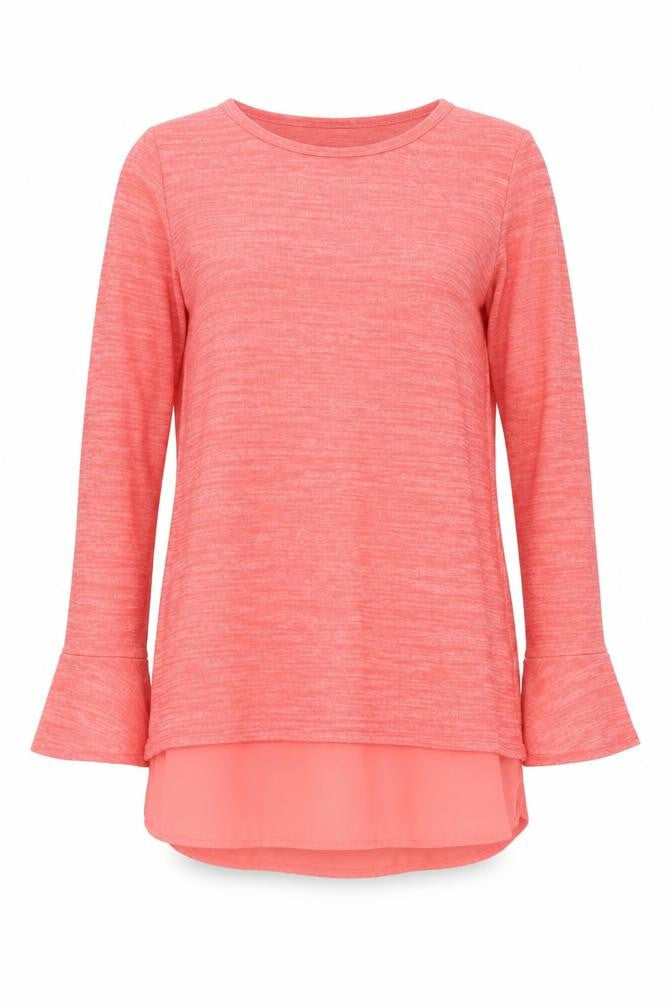Klass Women's Pink Tunic Blouse, S, Spring-Summer