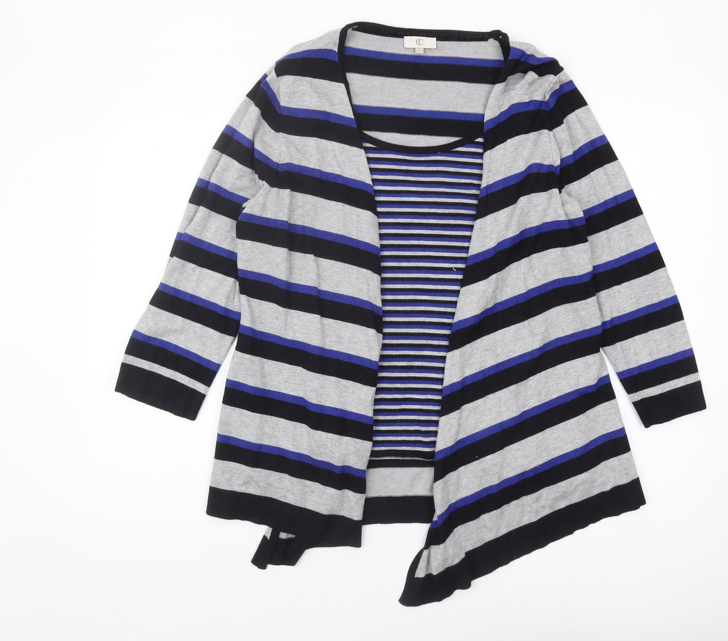 CC Women's Multicoloured Striped Cardigan L