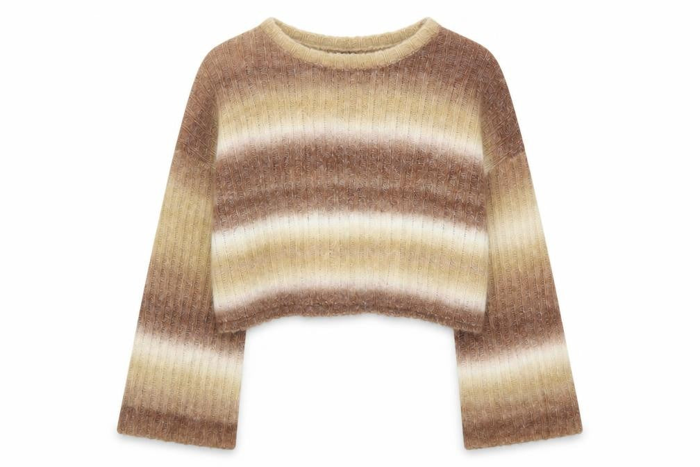 Cider Women's Brown Striped Pullover Jumper XL