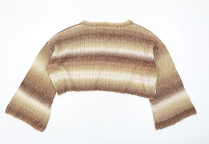 Cider Women's Brown Striped Pullover Jumper XL