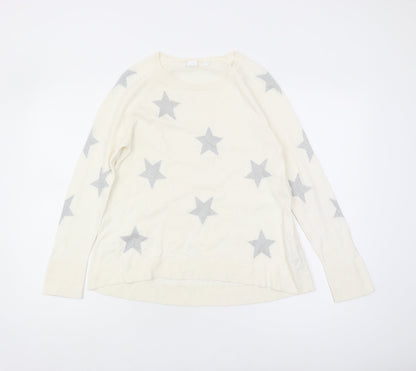Gap Kids Ivory Star Pullover Jumper, Girls Size 14, Cotton