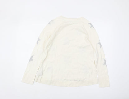 Gap Kids Ivory Star Pullover Jumper, Girls Size 14, Cotton