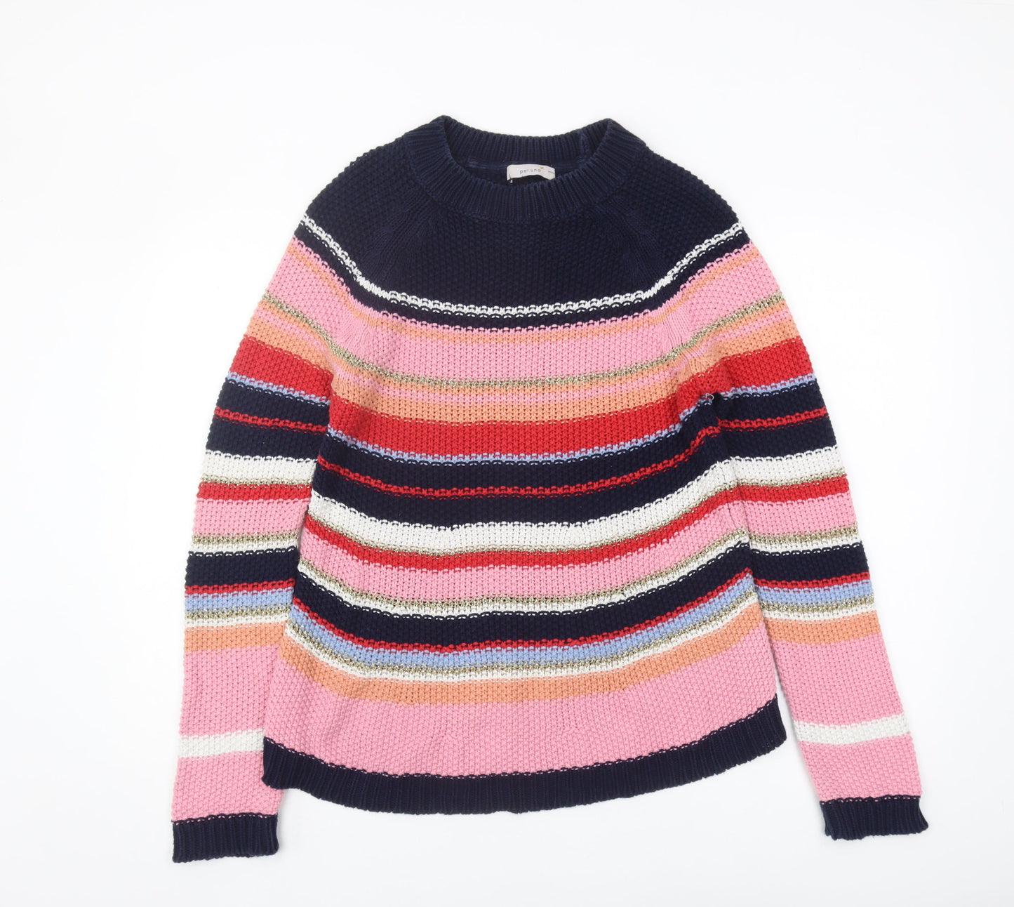 Marks and Spencer Women's Multicoloured Striped Pullover Jumper Size 10