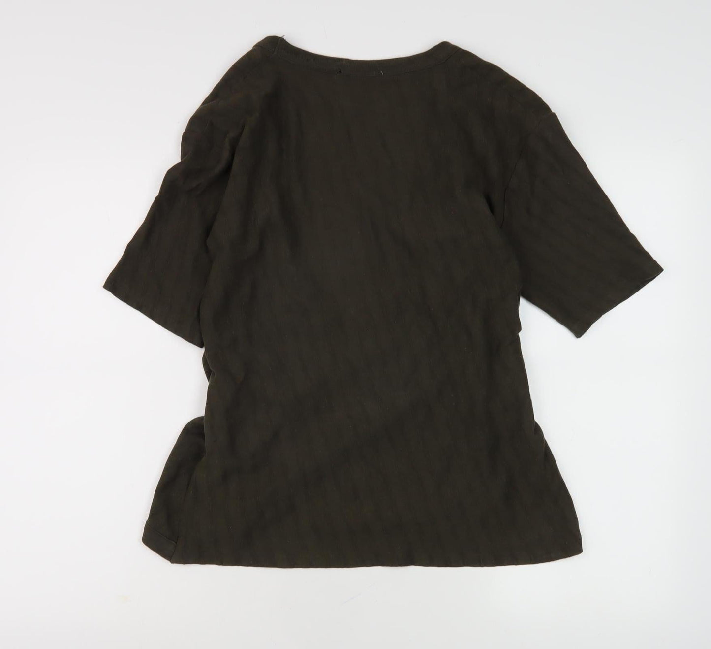 Zara Women's Green Wrap Blouse Size M with Buckle