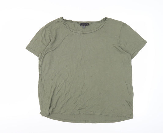 Warehouse Women’s Green Basic T-Shirt Size 16