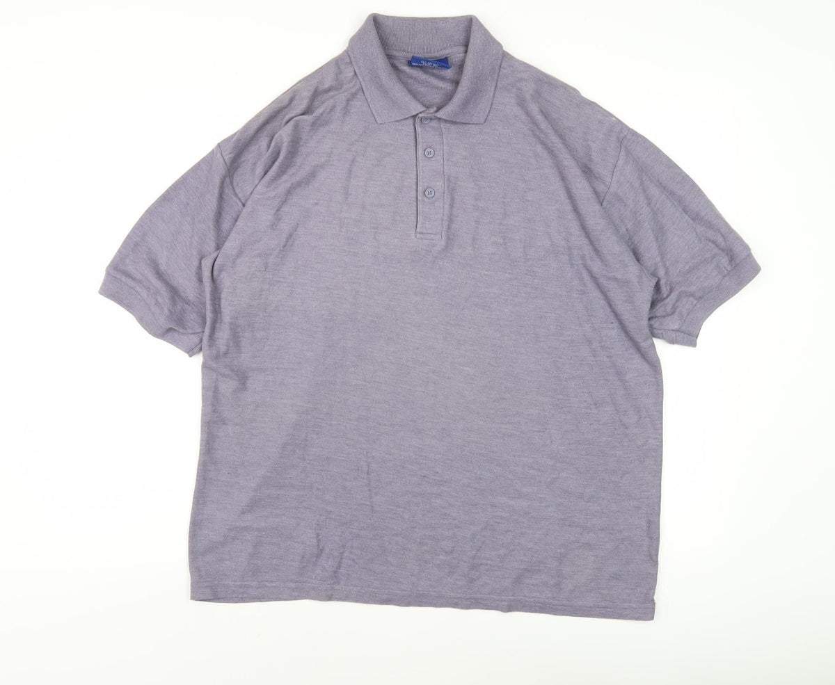 Zantos Men's Grey Short Sleeve Polo - Size L