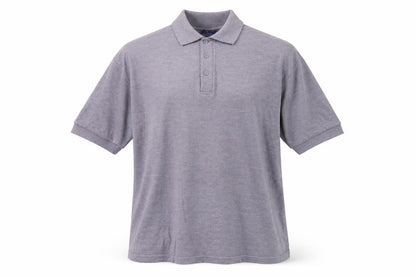 Zantos Men's Grey Short Sleeve Polo - Size L