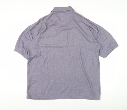 Zantos Men's Grey Short Sleeve Polo - Size L