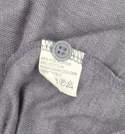 Zantos Men's Grey Short Sleeve Polo - Size L