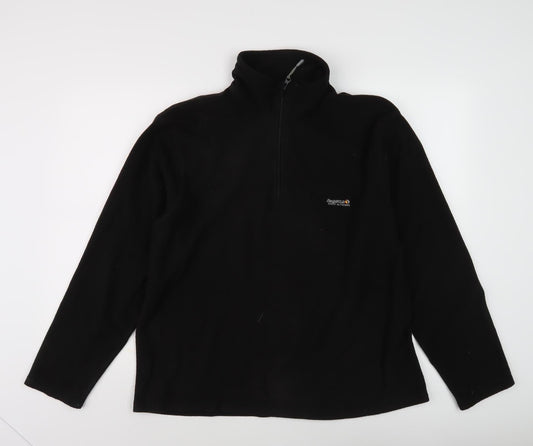 Regatta Black Unisex 1/4 Zip Sweatshirt L