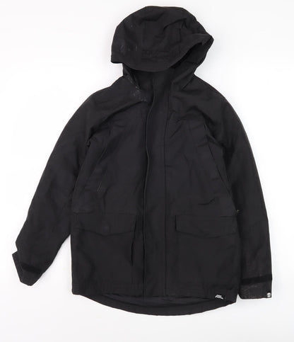 Additional front view of Regatta boys’ black waterproof parka jacket 9-10 years