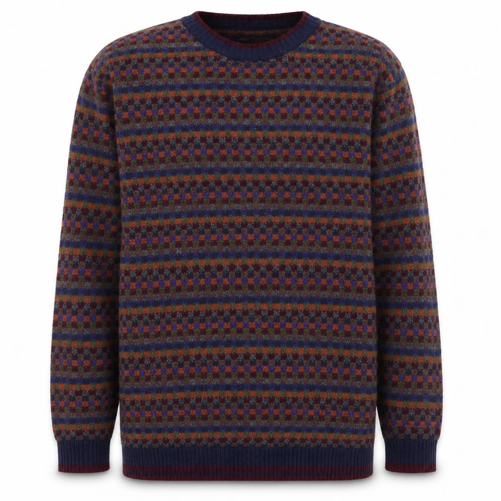 James Cowan Men's Multicoloured S Pullover Jumper