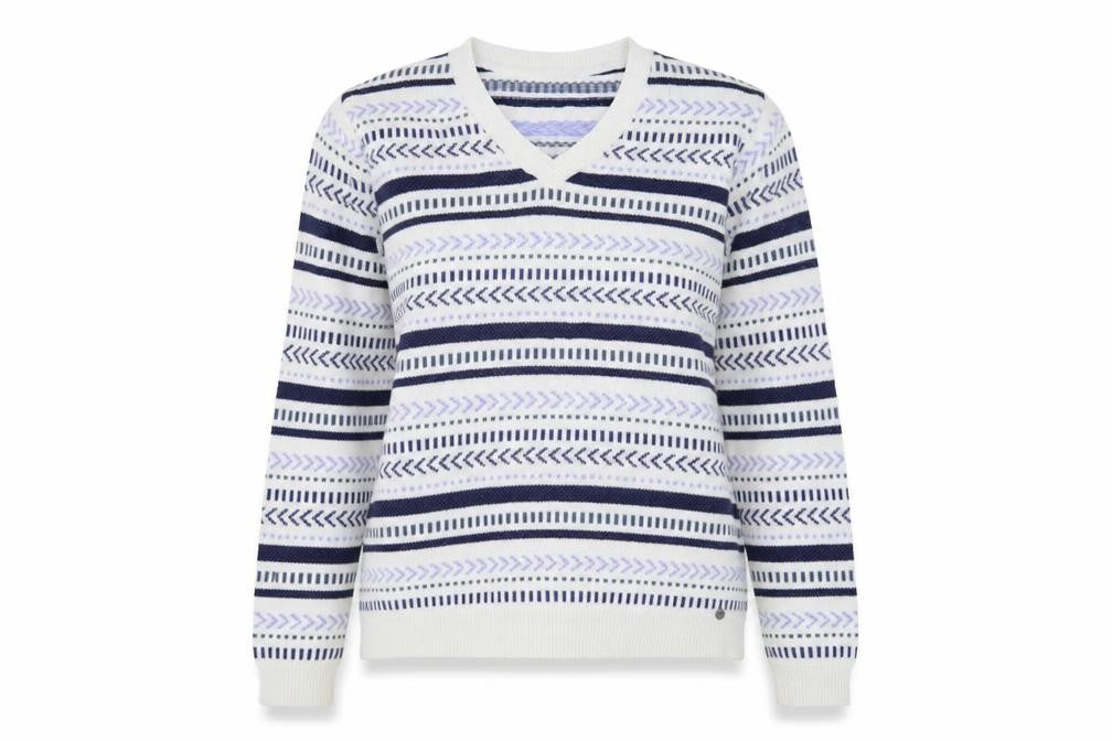 Yours Women's Multicoloured V-Neck Jumper
