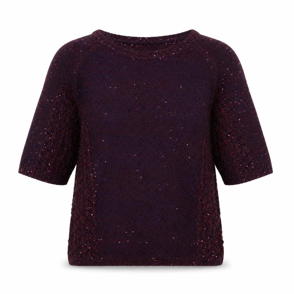 Monsoon Women's Purple Sequined Pullover Jumper S