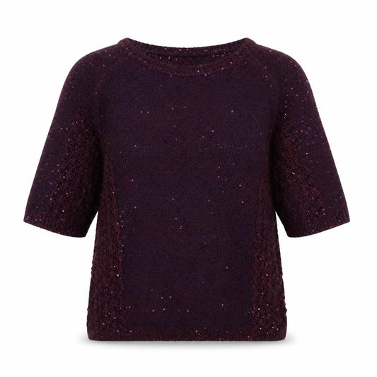 Monsoon Women's Purple Sequined Pullover Jumper S