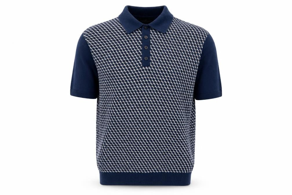 Marks & Spencer Men's Blue Henley Jumper L