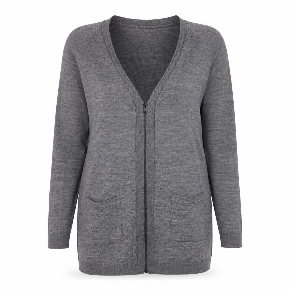 Limited Collection Grey Full Zip Women's Jumper Size 16