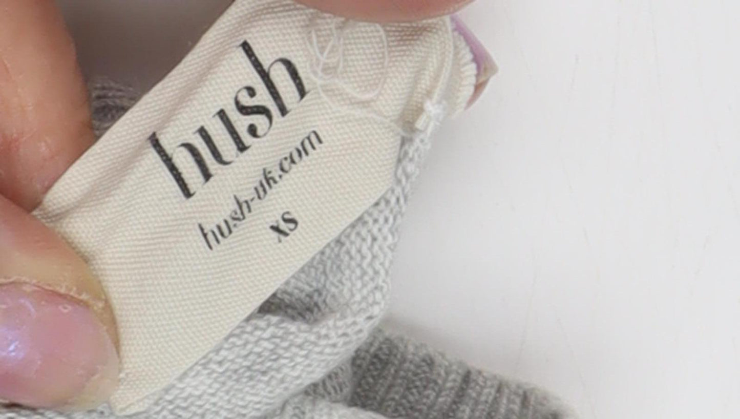 Hush Women’s Grey Rainbow Stripe Crew Neck Pullover XS