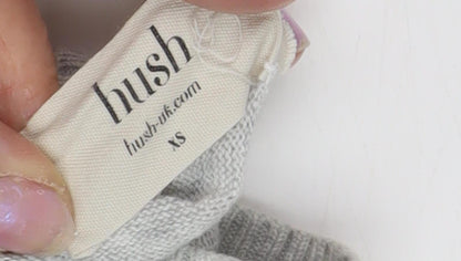 Hush Women’s Grey Rainbow Stripe Crew Neck Pullover XS