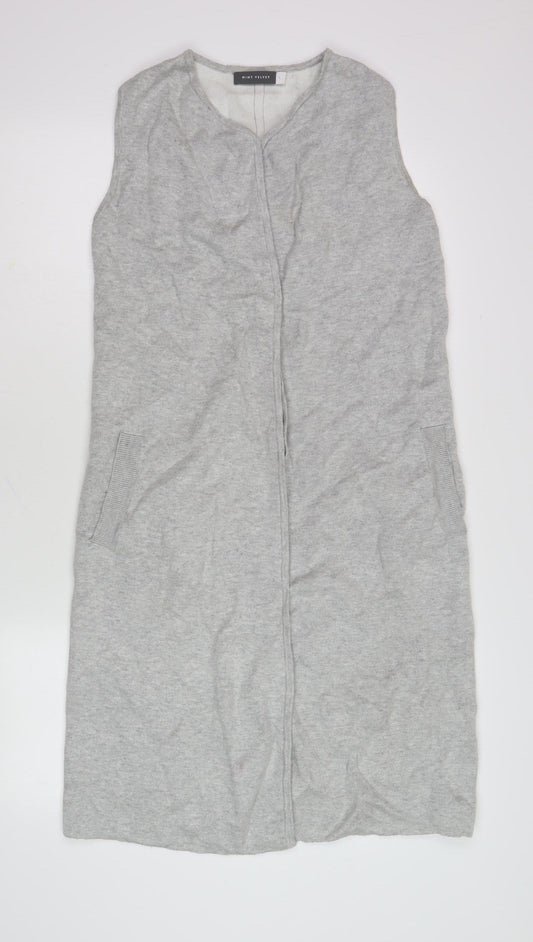 Mint Velvet Women's Grey Sleeveless Knit Vest - Size S