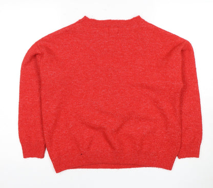 Preloved Disney Women's Red Mickey Mouse Pullover Jumper, Size S - Back