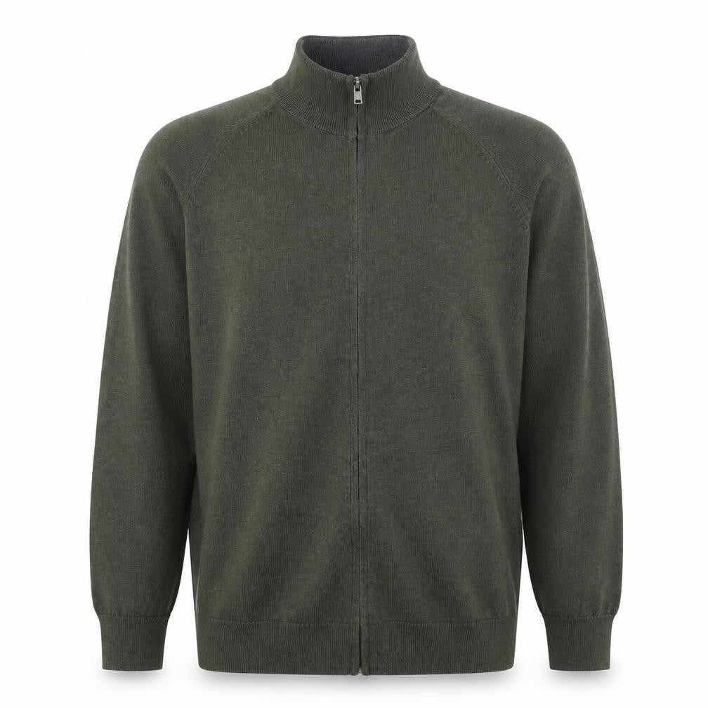 MNG Men's Green Full Zip Sweatshirt - Size S