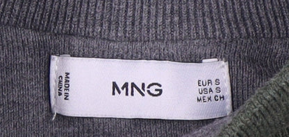 Mango Men's Green Full Zip Sweatshirt - Size S