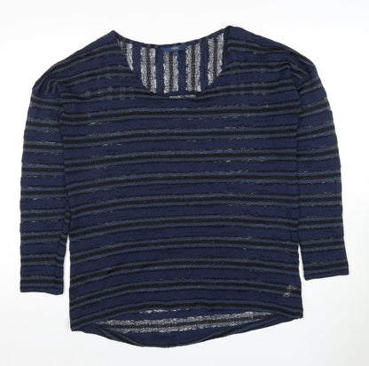 Next Women's Blue Striped Pullover Jumper Size 14