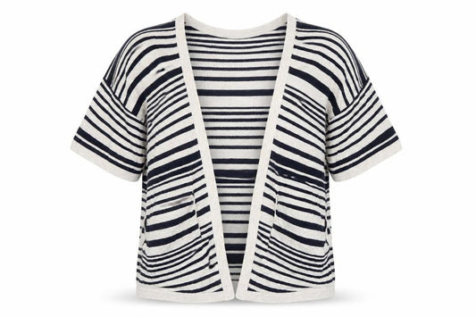 Warehouse Women's Striped Cardigan Multicolour Size 12