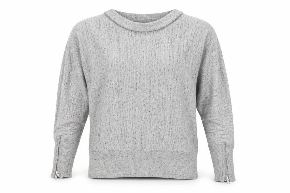 Mint Velvet Women's Grey XS Pullover Zip Jumper
