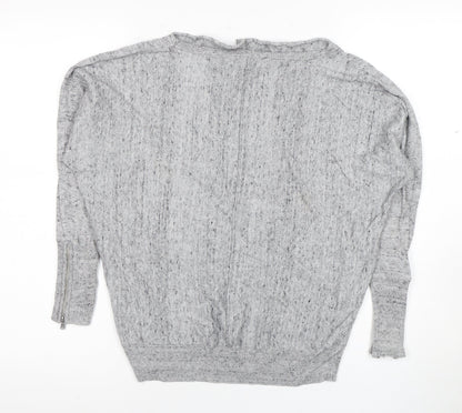 Mint Velvet Women's Grey XS Pullover Zip Jumper