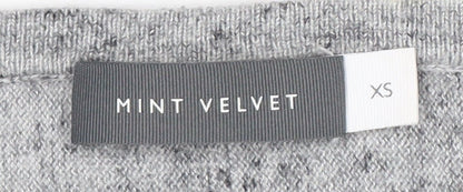 Mint Velvet Women's Grey XS Pullover Zip Jumper