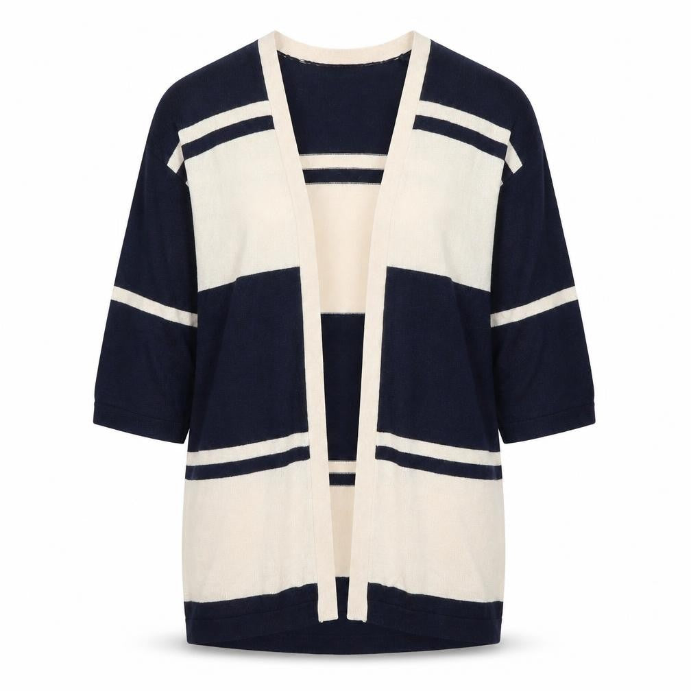 Warehouse Women's Multicoloured Striped Cardigan Size 6