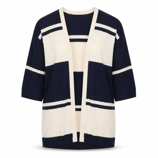 Warehouse Women's Multicoloured Striped Cardigan Size 6