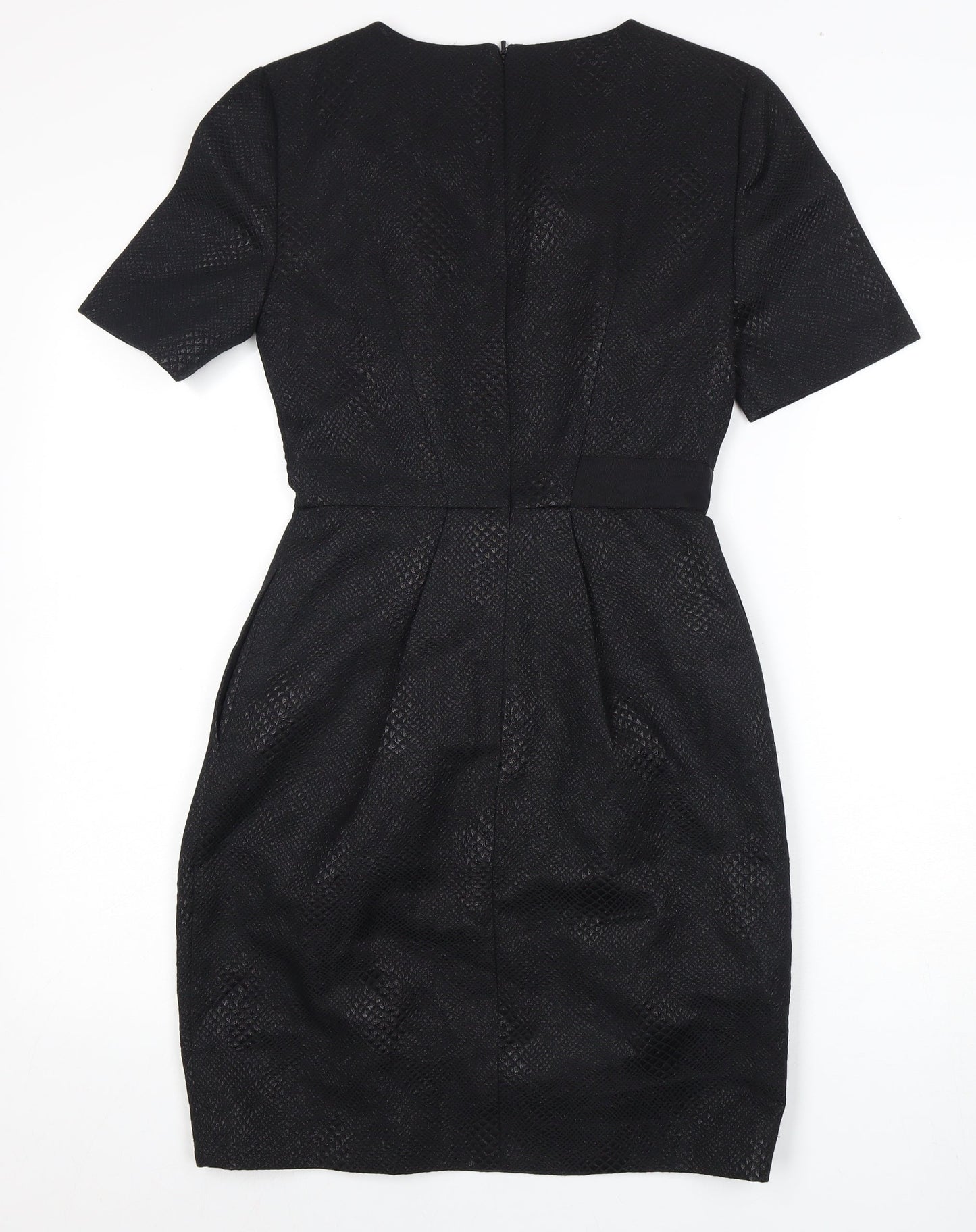 Whistles Women's Black Dress UK 8 Half Sleeve