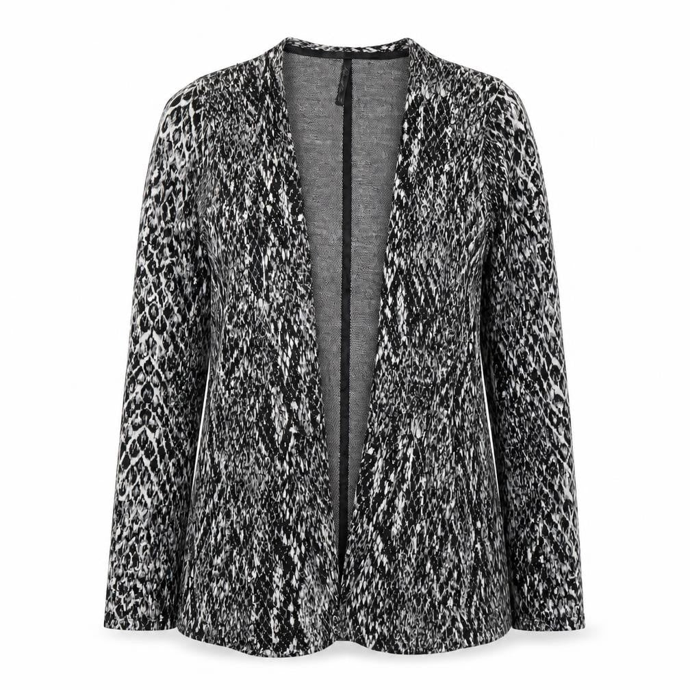 Next Women's Black Animal Print Suit Jacket Size 14
