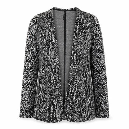 Next Women's Black Animal Print Suit Jacket Size 14