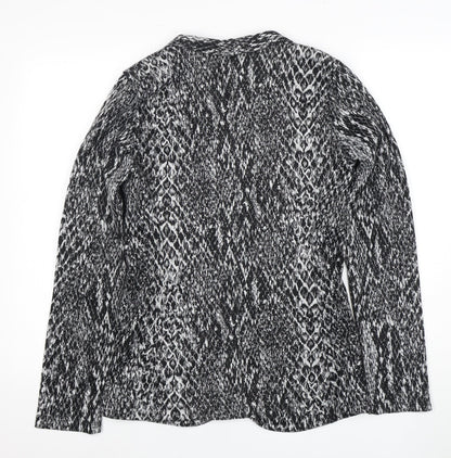 Next Women's Black Animal Print Suit Jacket Size 14
