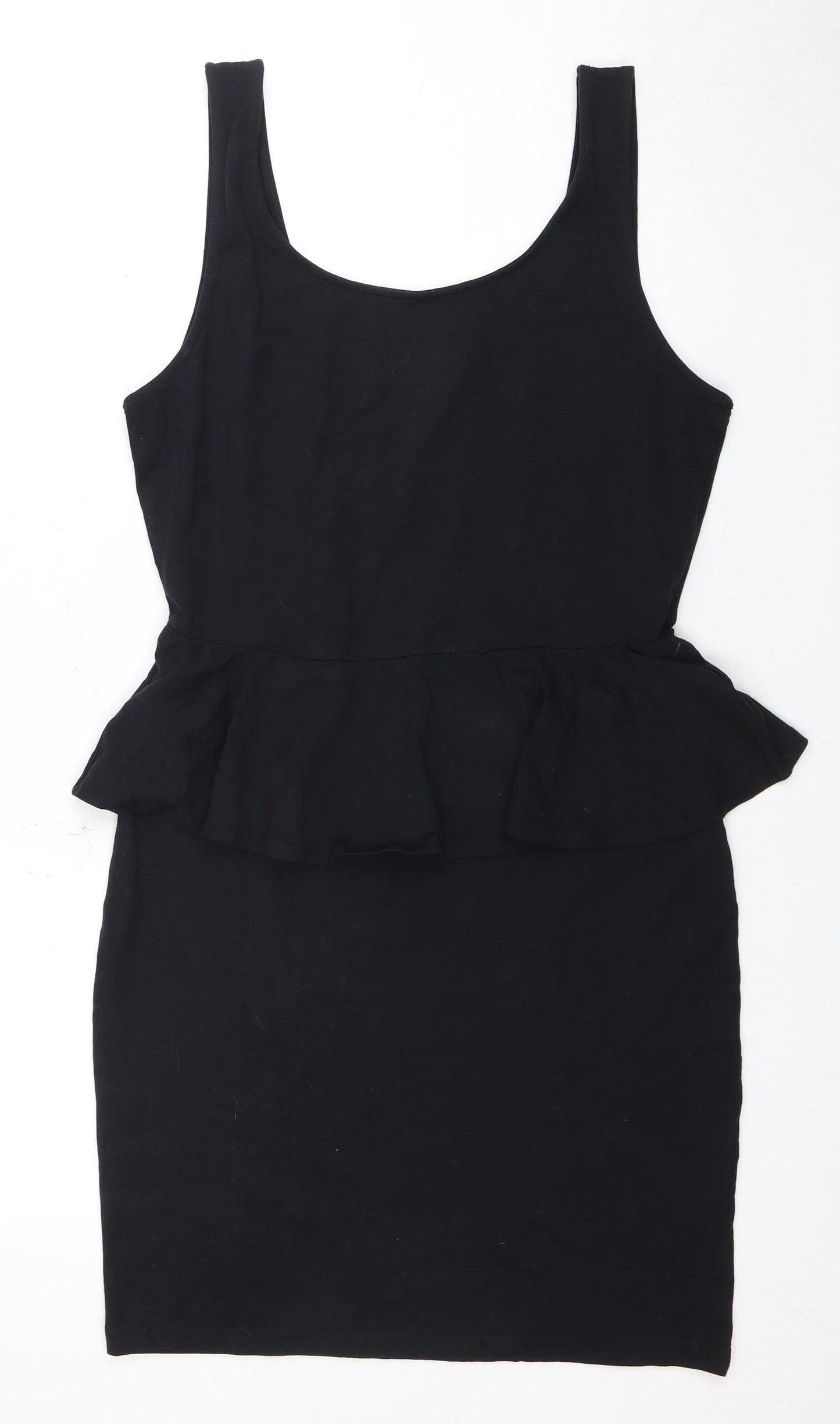 New Look Women's Black Dress, Size 14, Knee Length, Jersey