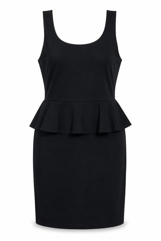 New Look Women's Black Dress, Size 14, Knee Length, Jersey