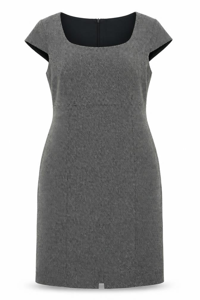 Jane EYE Women's Grey Sheath Dress Size 16 Herringbone