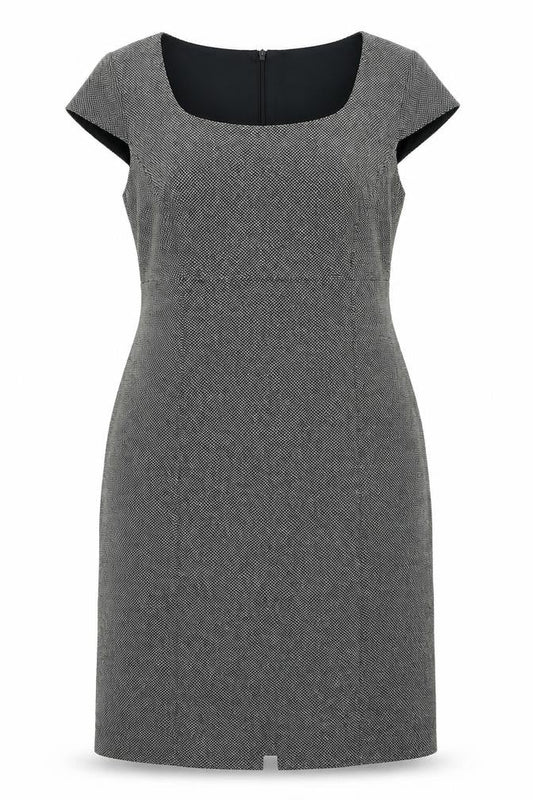 Jane EYE Women's Grey Sheath Dress Size 16 Herringbone