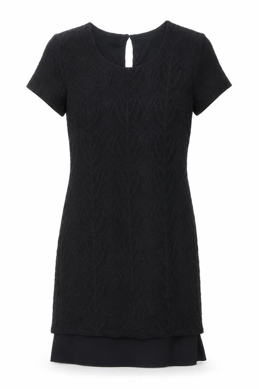 Liz Claiborne Women's Black Jacquard Dress M