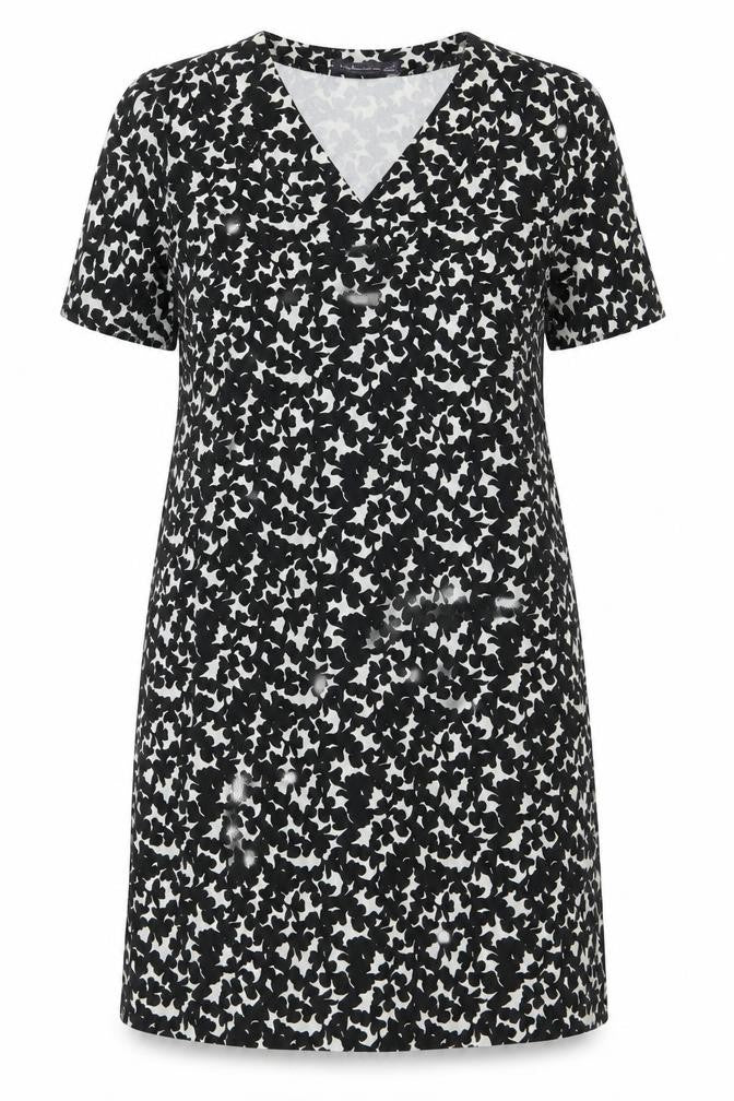 Marks & Spencer Women's Black & White Animal Print Sheath Dress