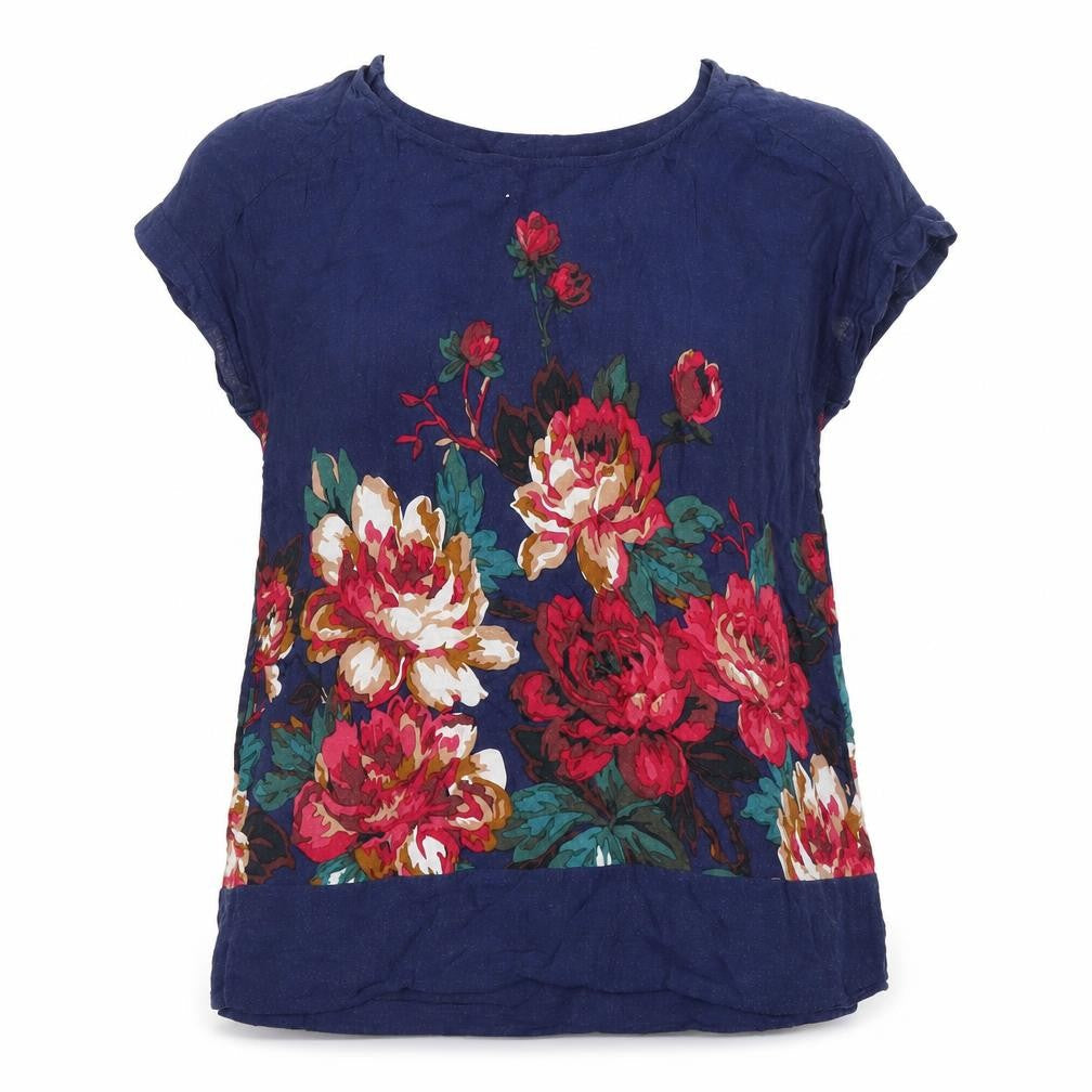 Joules Womens Multicoloured Floral Cap Sleeve Top XS