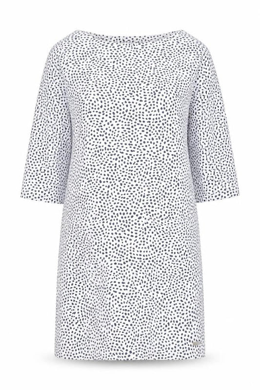 Joules Women's White Animal Print Cotton Dress Size 8
