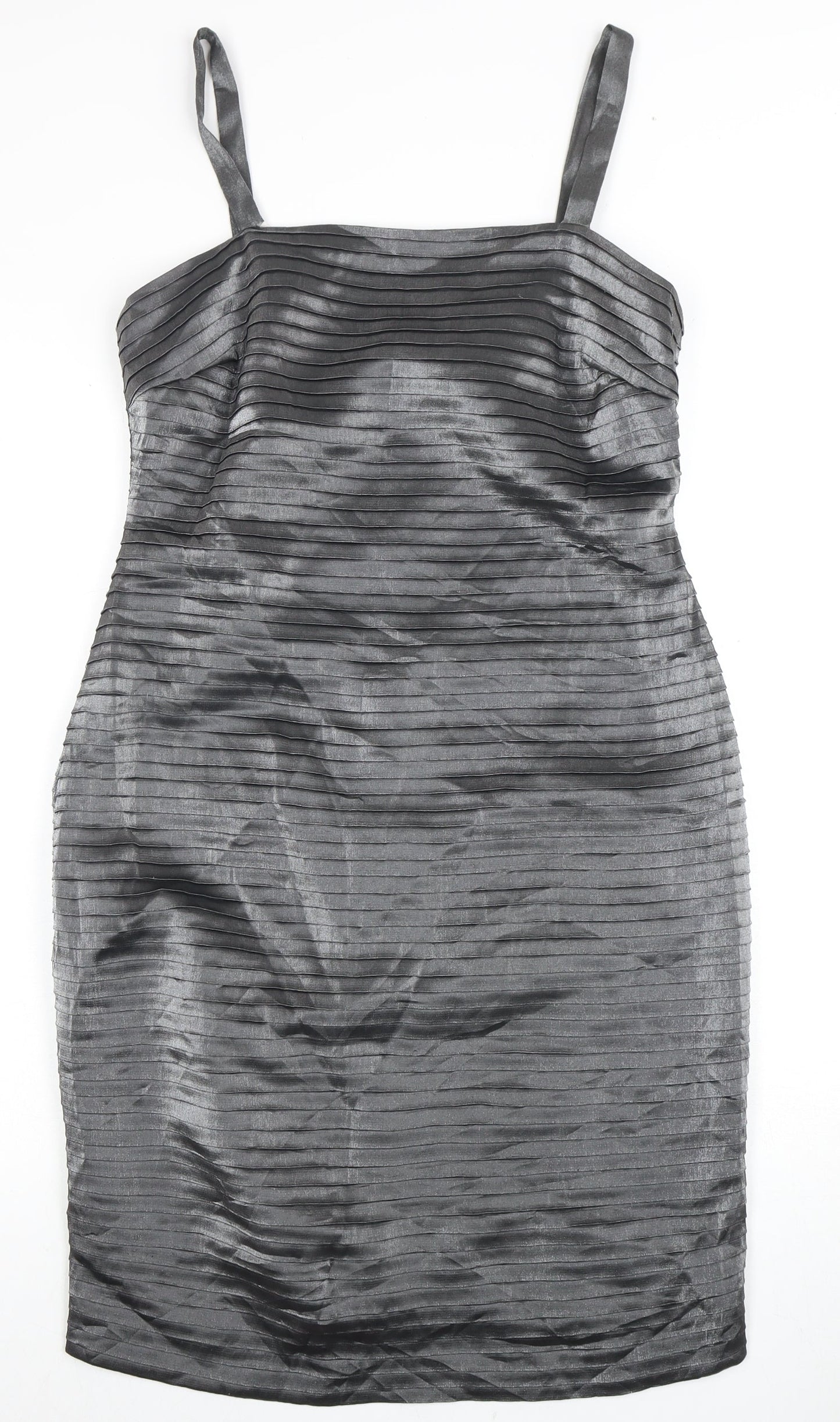 R&M Richards Women’s Grey Sheath Dress, Size 8, Formal