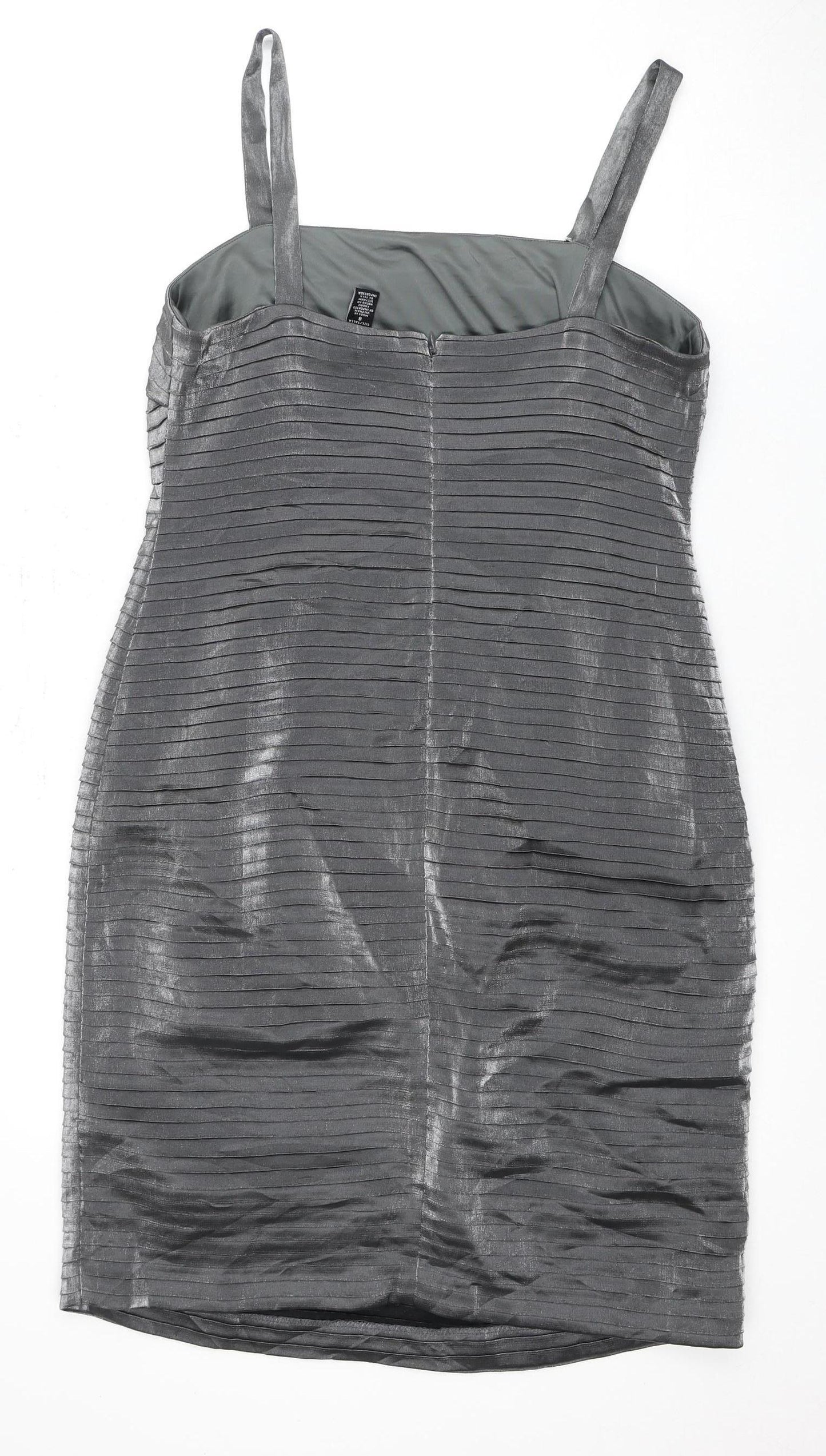 R&M Richards Women’s Grey Sheath Dress, Size 8, Formal